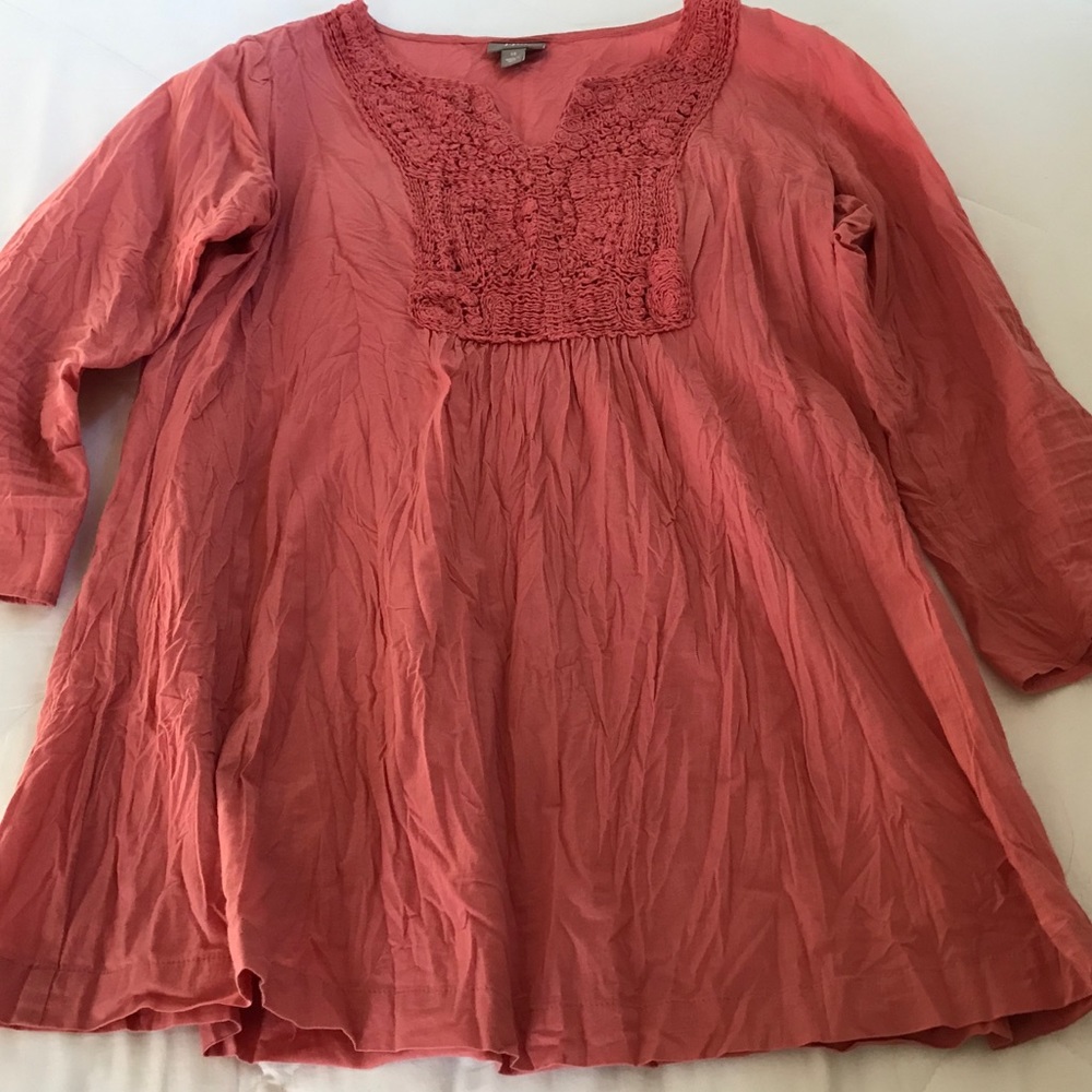 Jjill coral 100%cotton top size XS